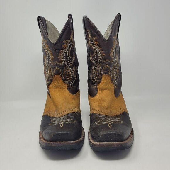 Chavez Boots MX 27 US 8 Brown Orange Leather Western Cowboy Ranch Rodeo - Picture 3 of 12
